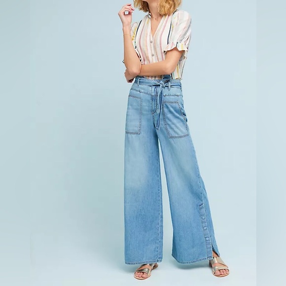 Anthropologie Denim - Anthropologie Light Blue Wide-Leg Jeans